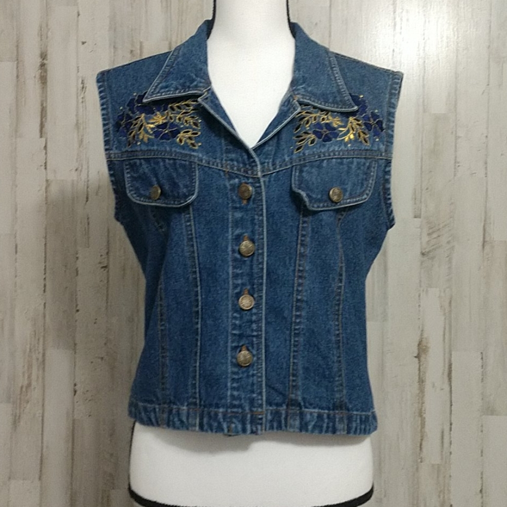 Gordon & James Embroidered Jean Vest